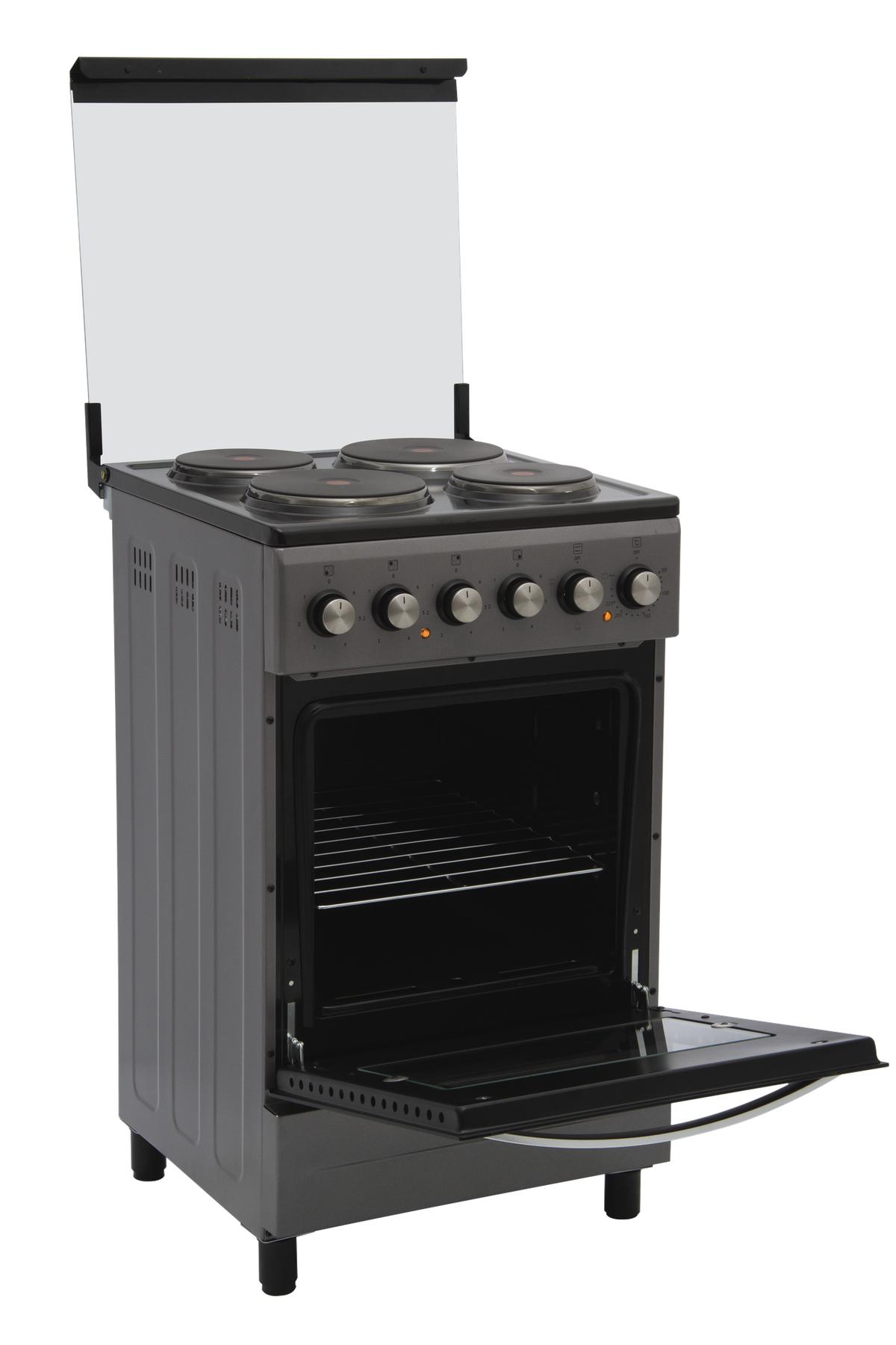 Cocina Eléctrica 50×50 Gris Kanji Black KJH-EKG001V