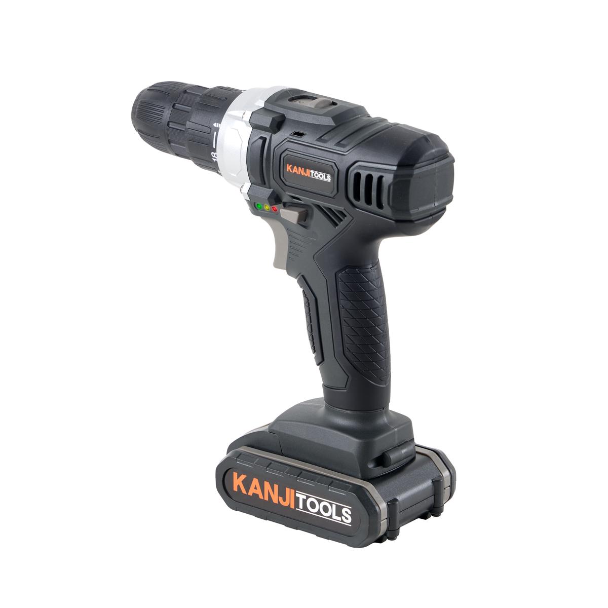 Atornillador Inalámbrico 21V Negro Kanji Tools KJT-AT211PB