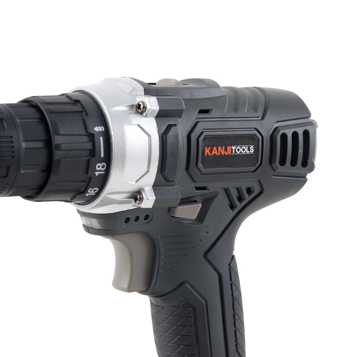 Atornillador Inalámbrico 21V Negro Kanji Tools KJT-AT211PB