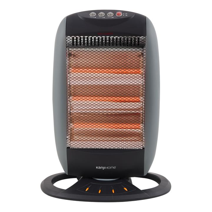 Estufa Halógena 1200W Negra Kanji Home KJH-305