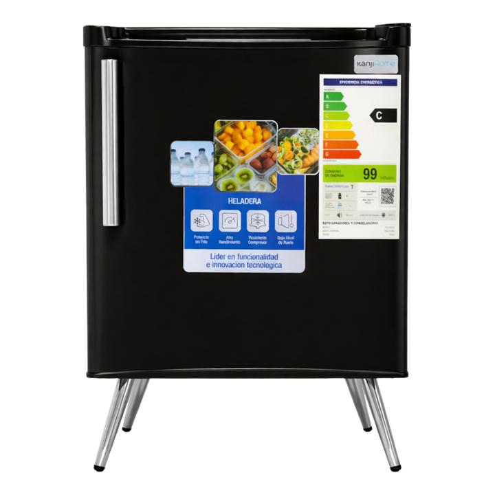 Frigobar Serie 50 Retro Negro Kanji Home KJH-50VIN-B