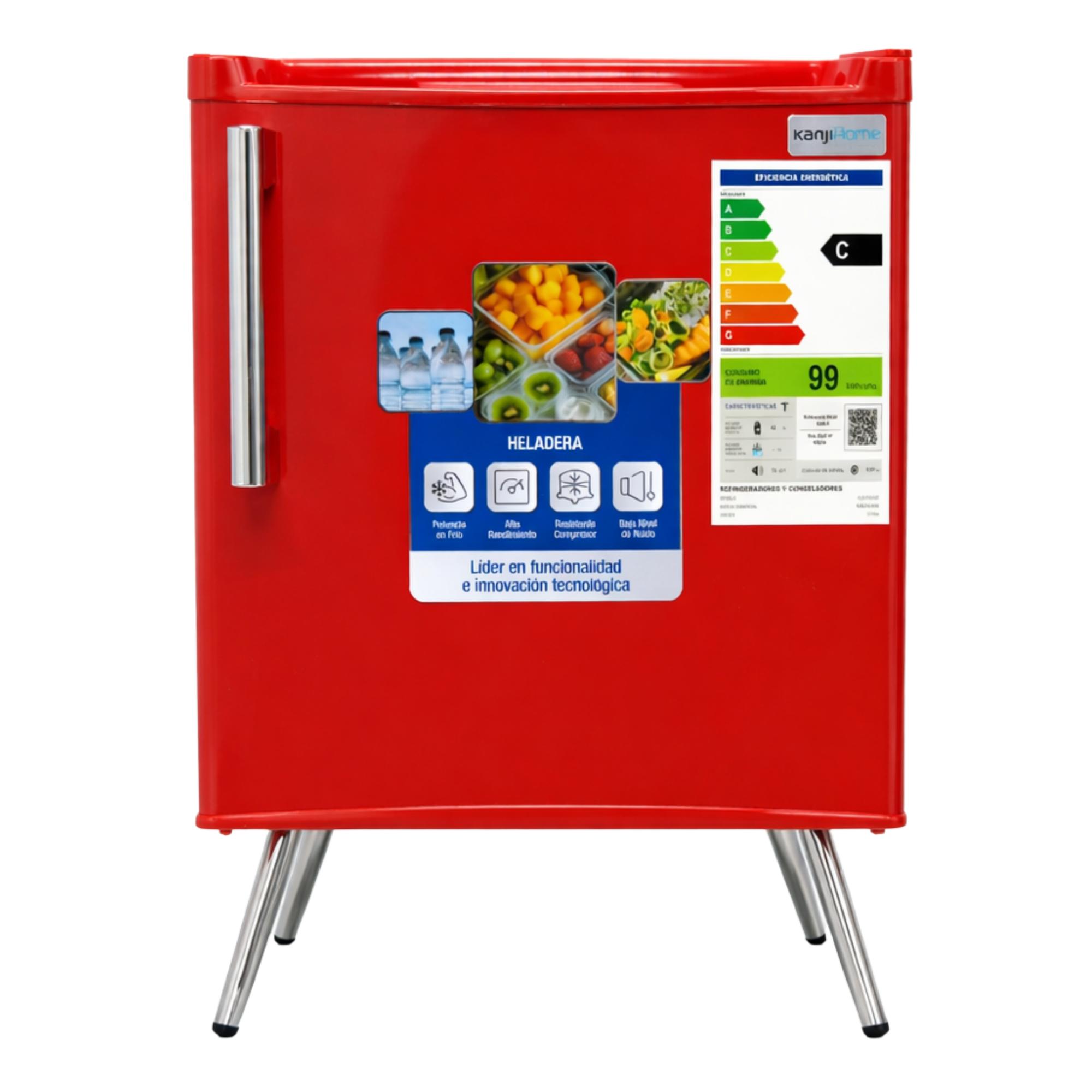 Frigobar Serie 50 Retro Rojo Kanji Home KJH-50VIN-R