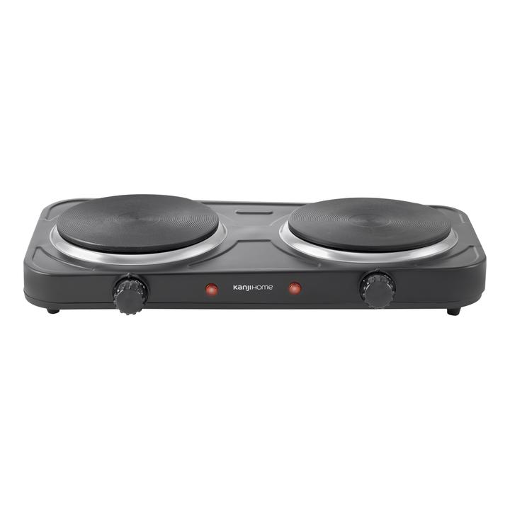 Anafe Eléctrico 2000W Doble Negro Kanji Home KJH-HP2000BDD
