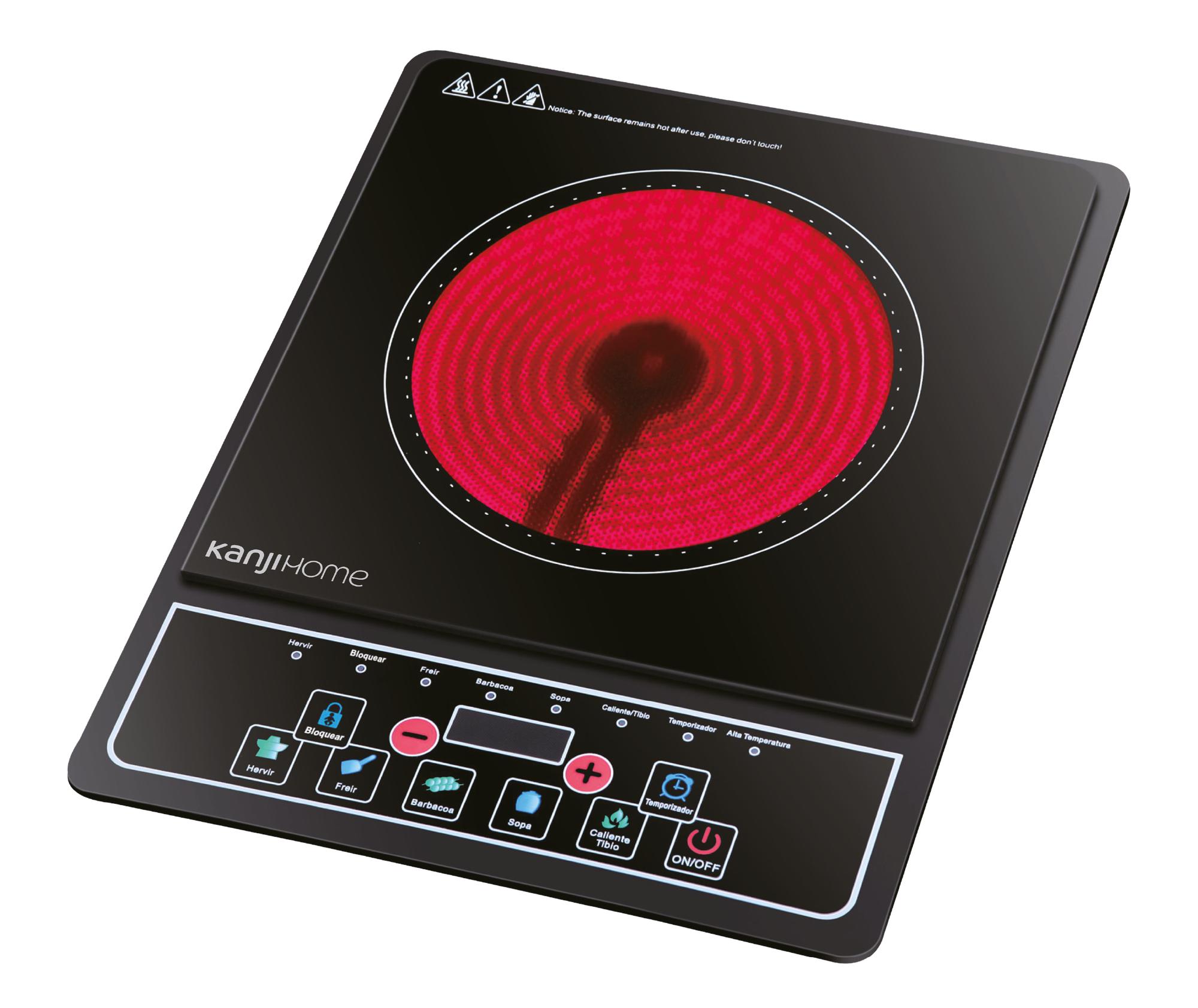 Anafe Vitrocerámico Portátil Negro Kanji Home KJH-VITROPORTABLE01
