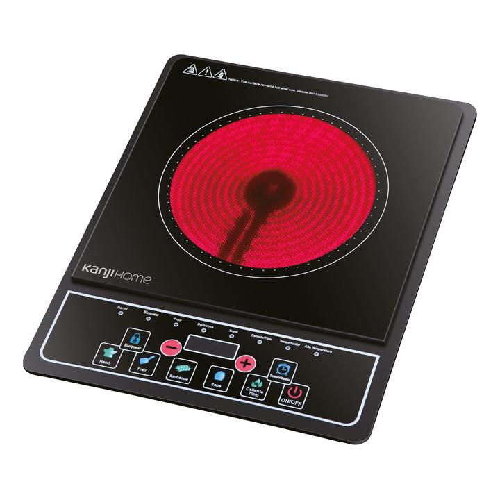 Anafe Vitrocerámico Portátil Negro Kanji Home KJH-VITROPORTABLE01